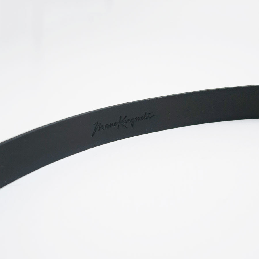 Mame Kurogouchi/マメ】Cow Hide Leather Narrow Belt MM26FW-AC306の