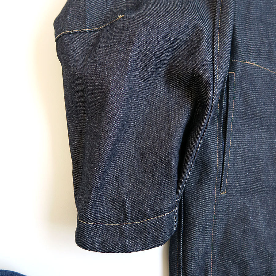 【Mame Kurogouchi/マメ】<br>Cord Embroidery Detail Denim Jacket <br>MM24FW-JK090