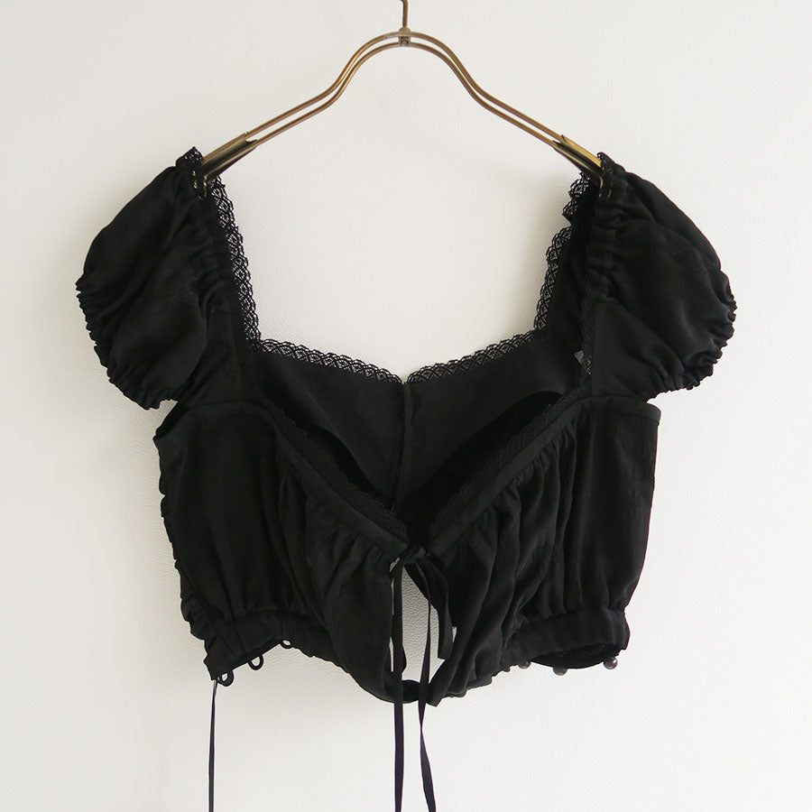 FETICO/フェティコ】ROSE JACQUARD CROPPED BLOUSE FTC252-0104