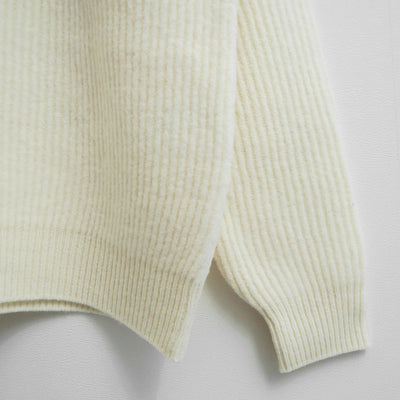 【AURALEE/オーラリー】<br>MILLED FRENCH MERINO RIB KNIT ZIP P/O <br>A23AP05MR