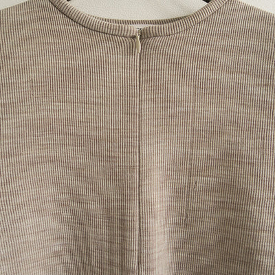 【INSCRIRE/アンスクリア】<br>Plating Rib Zip Up Tee <br>I25AW-CUT1
