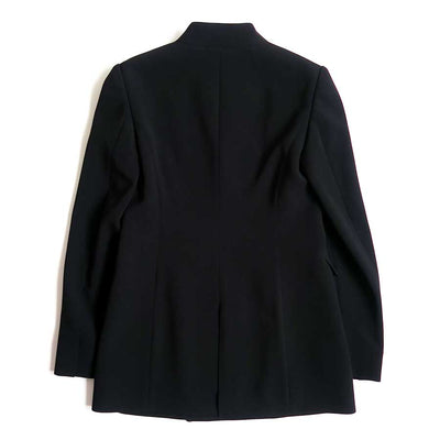 【Mame Kurogouchi/マメ】<br>Acetate Polyester Collarless Double Breasted Suit Jacket <br>MM25FW-JK114