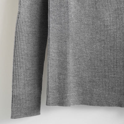 【BATONER/バトナー】<br>AGING WOOL RIBNATURE TURTLE NECK <br>BN-24FL-044