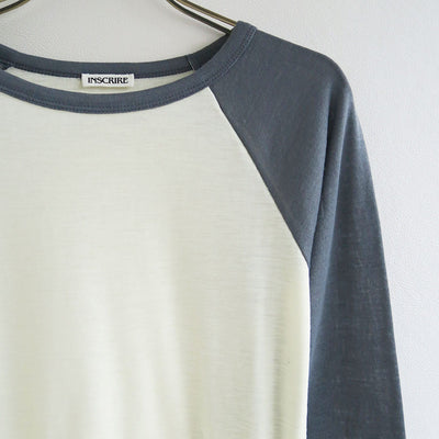 【INSCRIRE/アンスクリア】<br>Ragran T Shirt <br>I23AW-BC69