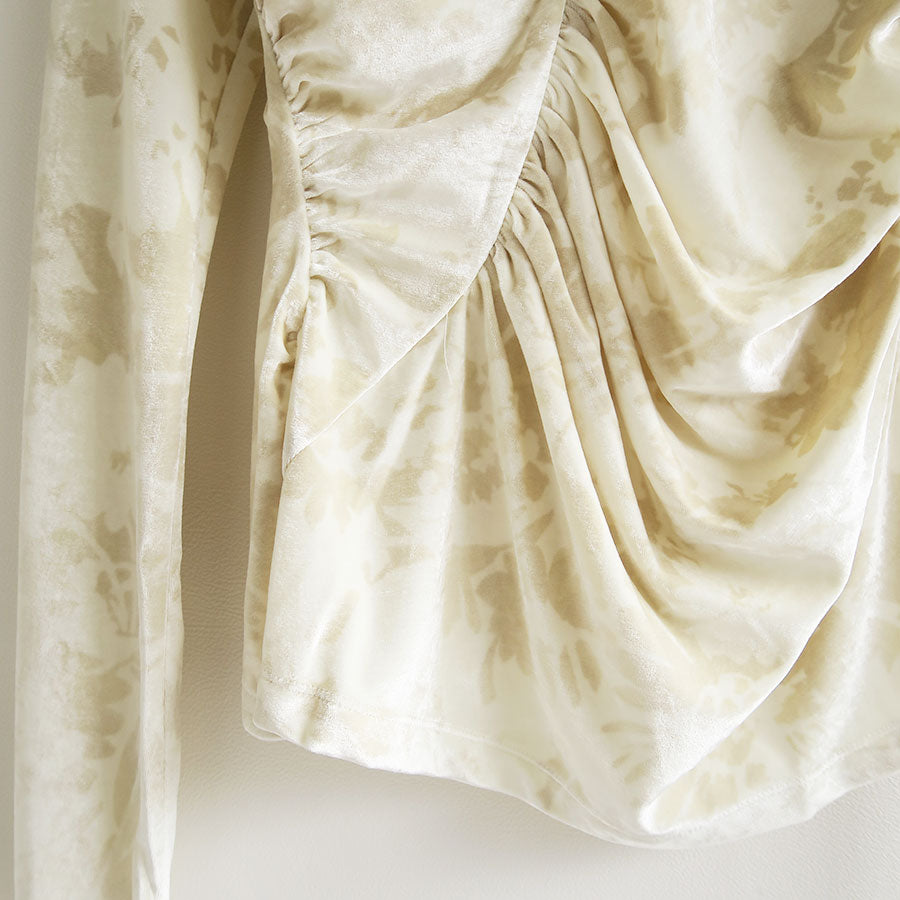 【PHOTOCOPIEU/フォトコピュー】<br>ASYMMETRIC JERSEY TOP (OONA) <br>252OON