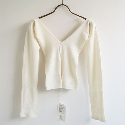 【FUMIKA UCHIDA/フミカウチダ】<br>SILK LACE KNITTING TIGHTS TOP <br>W-KT001