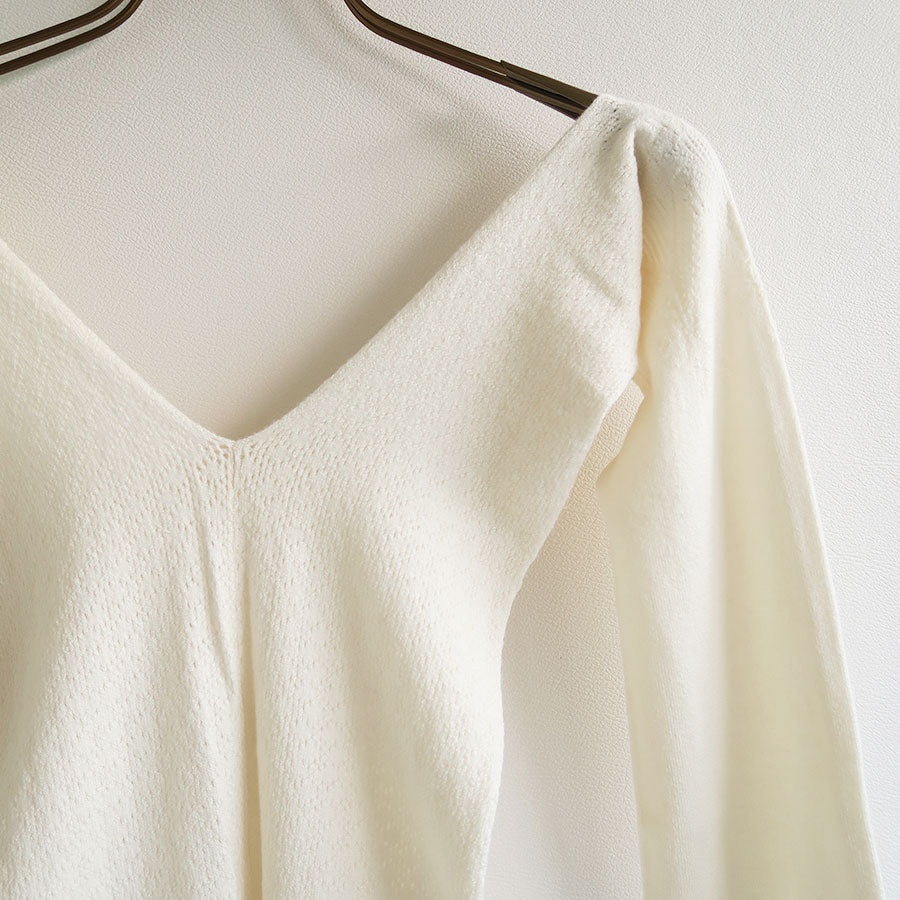 【FUMIKA UCHIDA/フミカウチダ】<br>SILK LACE KNITTING TIGHTS TOP <br>W-KT001