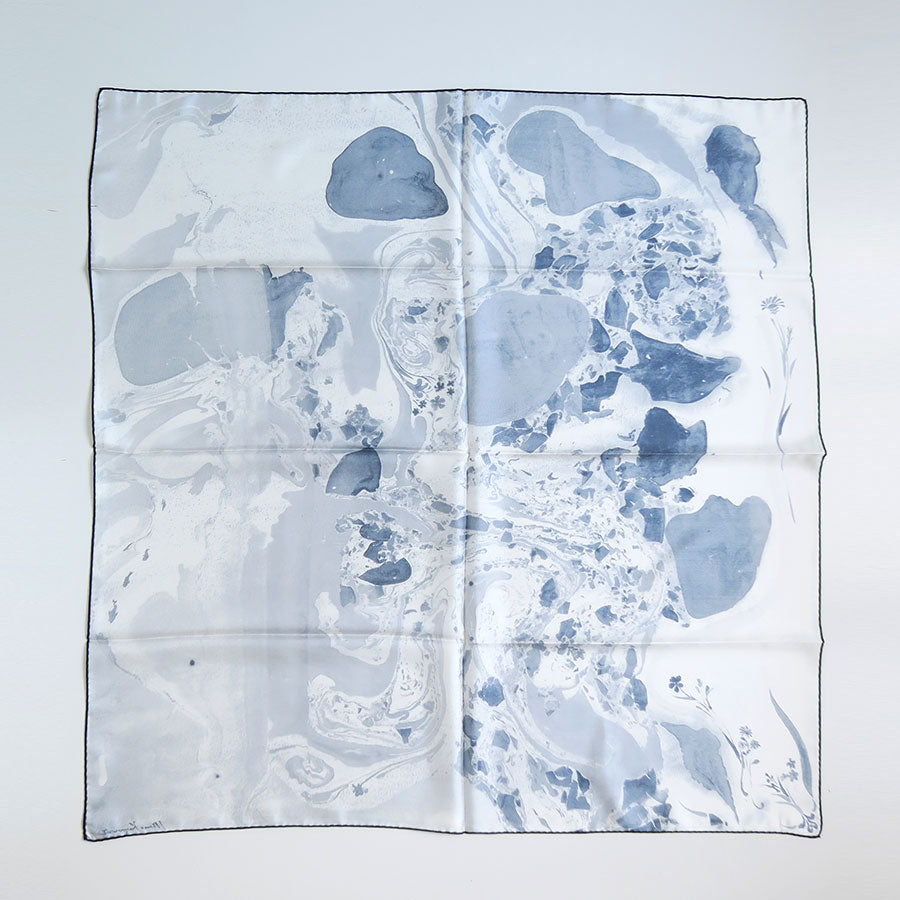 【Mame Kurogouchi/マメ】<br>Hand Printed Silk Scarf <br>MM25FW-AC320