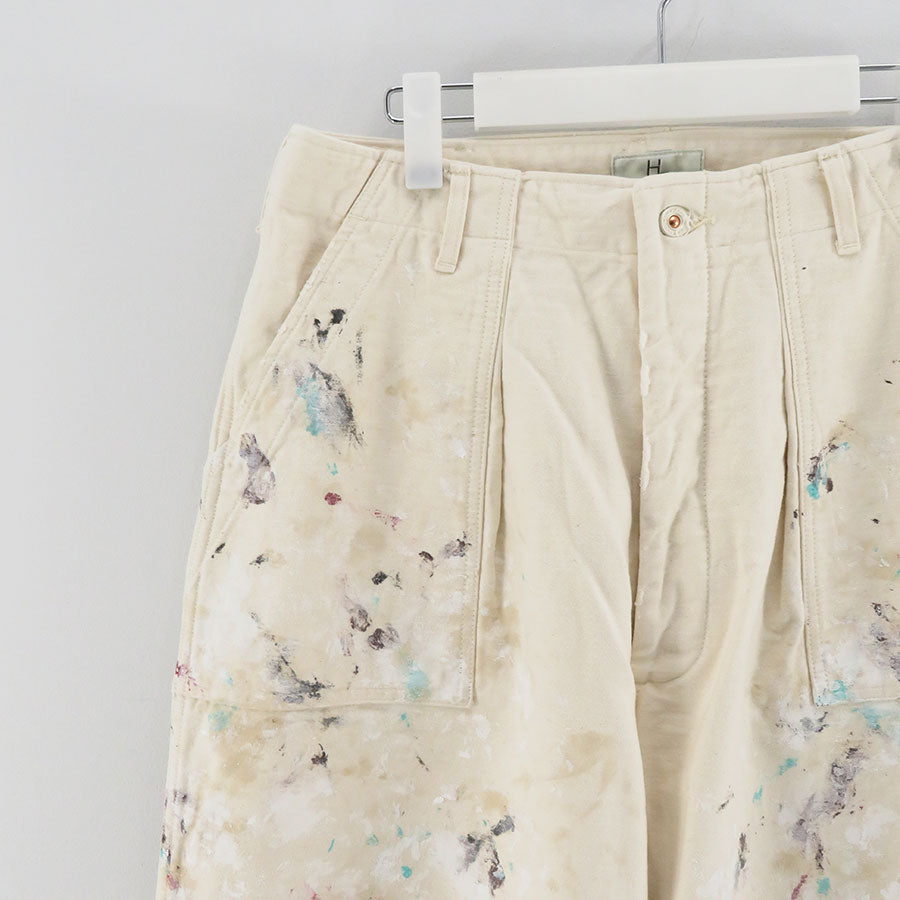 【HERILL/ヘリル】<br>Backsatin splash Utilitypants <br>23-030-HL-8050-3
