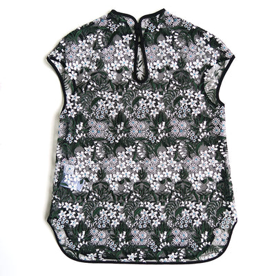 【Mame Kurogouchi/マメ】<br>Floral Lace French Sleeve Top <br>MM25SS-SH104