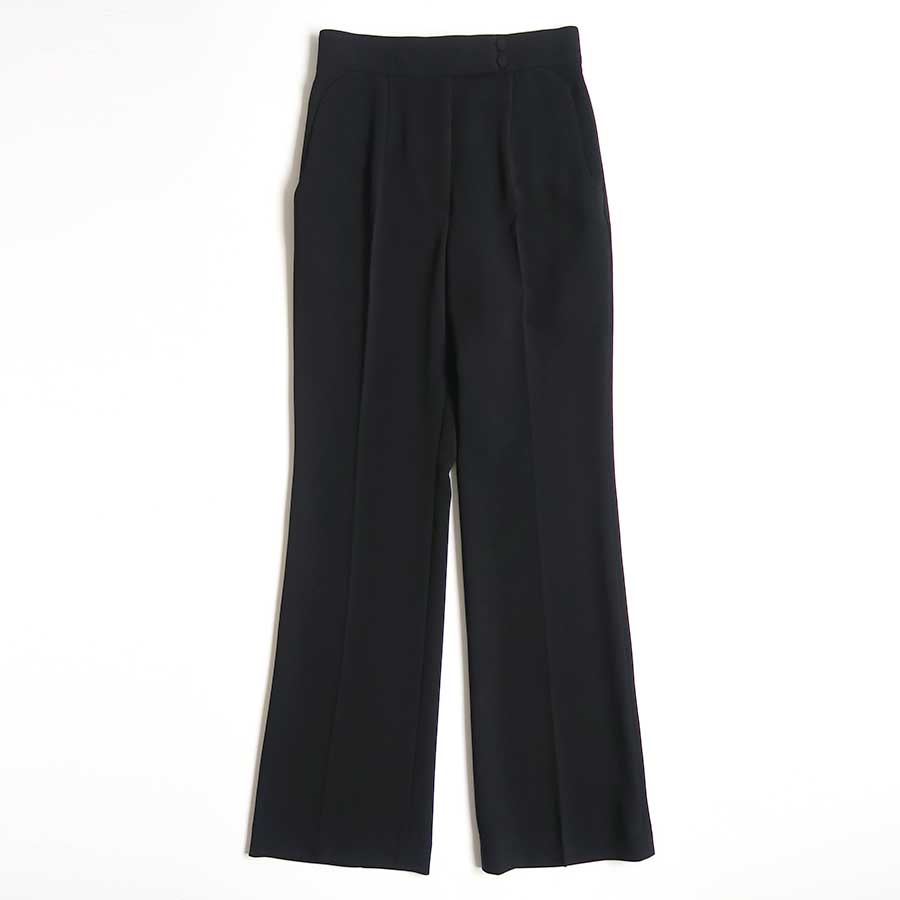 【Mame Kurogouchi/マメ】<br>Acetate Polyester High Waisted Center Creased Suit Trousers <br>MM25FW-PT115