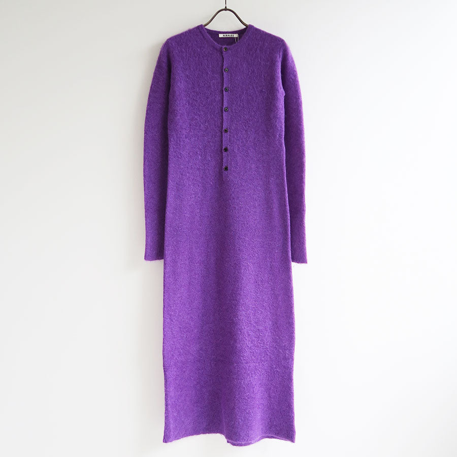 【AURALEE/オーラリー】<br>BABY SURI ALPACA SHEER KNIT ONE-PIECE <br>A24AD04AK