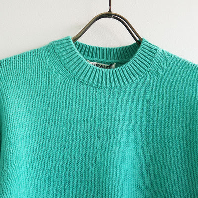 【AURALEE/オーラリー】<br>WOOL CASHMERE SILK KNIT SHORT P/O <br>A24AP02WC