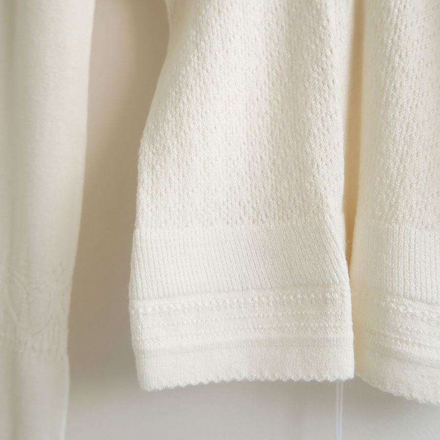 【FUMIKA UCHIDA/フミカウチダ】<br>SILK LACE KNITTING TIGHTS TOP <br>W-KT001
