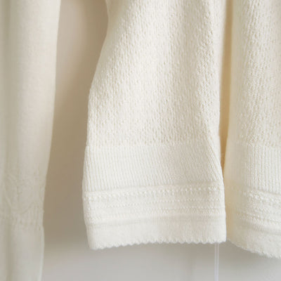 【FUMIKA UCHIDA/フミカウチダ】<br>SILK LACE KNITTING TIGHTS TOP <br>W-KT001