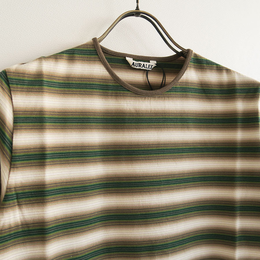 【AURALEE/オーラリー】<br>GRADIENT STRIPE JERSEY TEE <br>A25AT04GJ