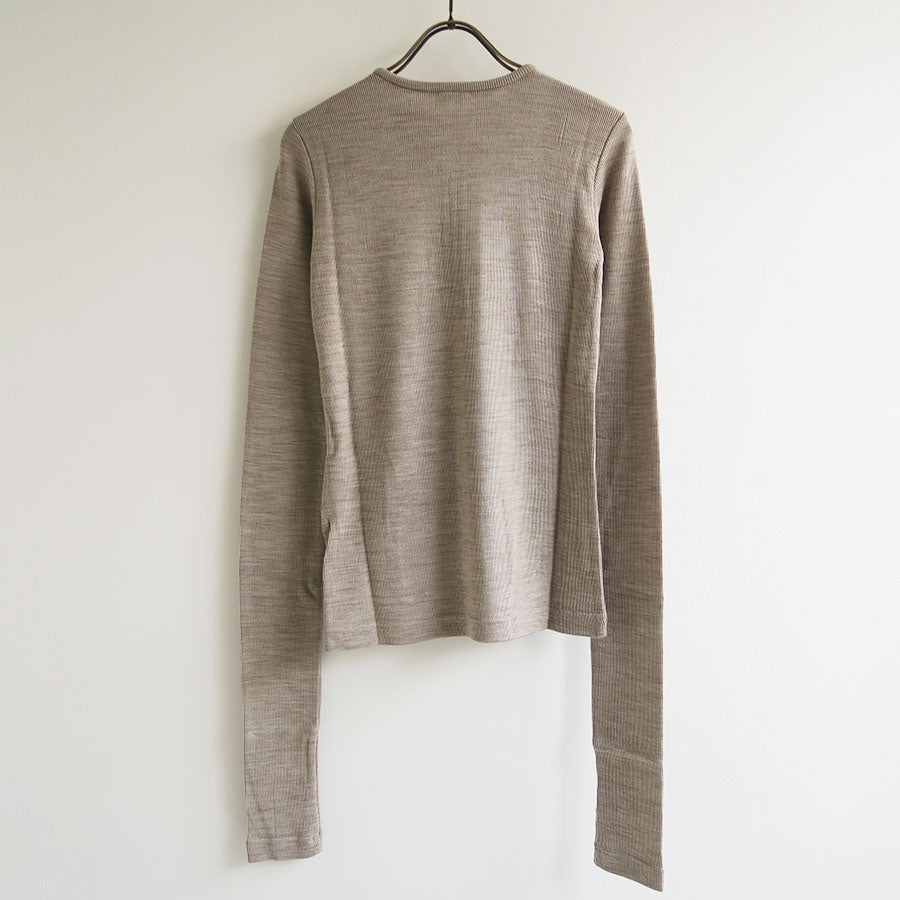 【INSCRIRE/アンスクリア】<br>Plating Rib Zip Up Tee <br>I25AW-CUT1