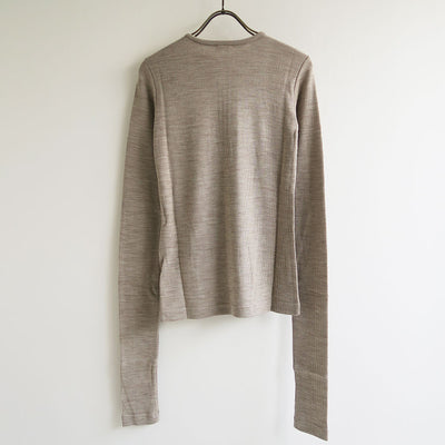 【INSCRIRE/アンスクリア】<br>Plating Rib Zip Up Tee <br>I25AW-CUT1