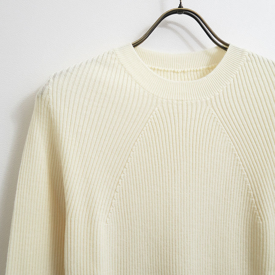 【BATONER/バトナー】<br>RIBNATURE CREW NECK <br>BN-25FL-045