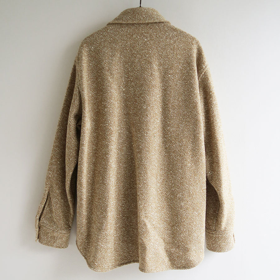 【9/5からポイント10%還元】<br>【AURALEE/オーラリー】<br>HOMESPUN TWEED SHIRT BLOUSON <br>A25AB04HT