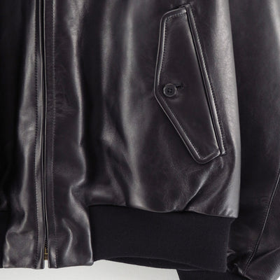 【A.PRESSE/アプレッセ】<br>Leather Harrington Jacket <br>25AAP-01-05