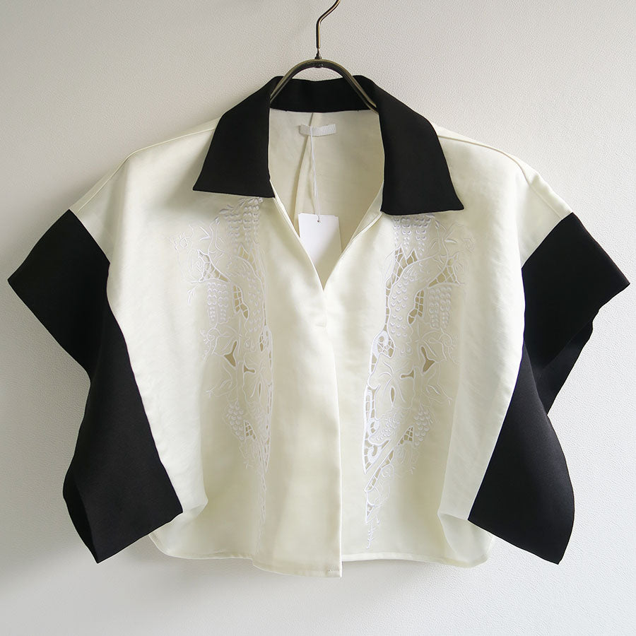 【TELMA/テルマ】<br>Embroidered Square Tops <br>TLM41FE004