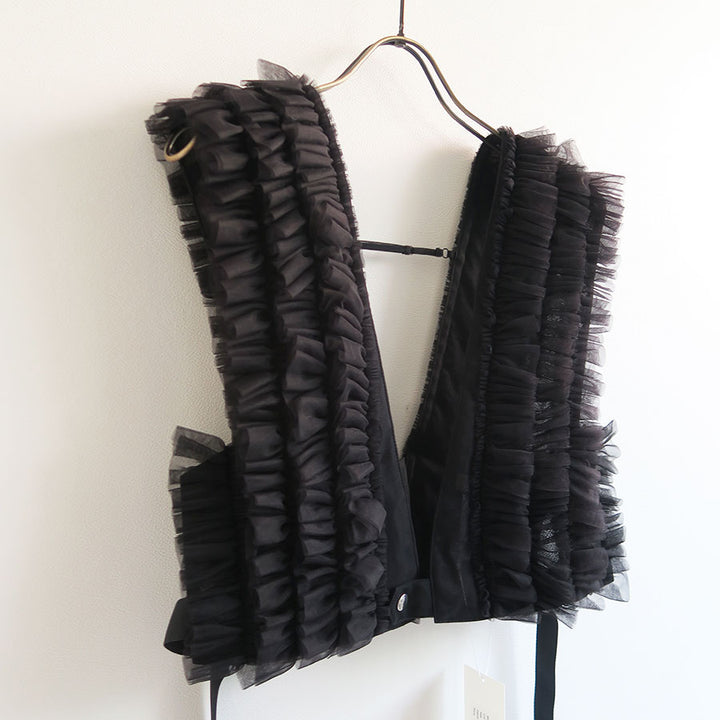 RYU KAGA/リュウ カガ】Floating military tulle vest 84RL01Fの
