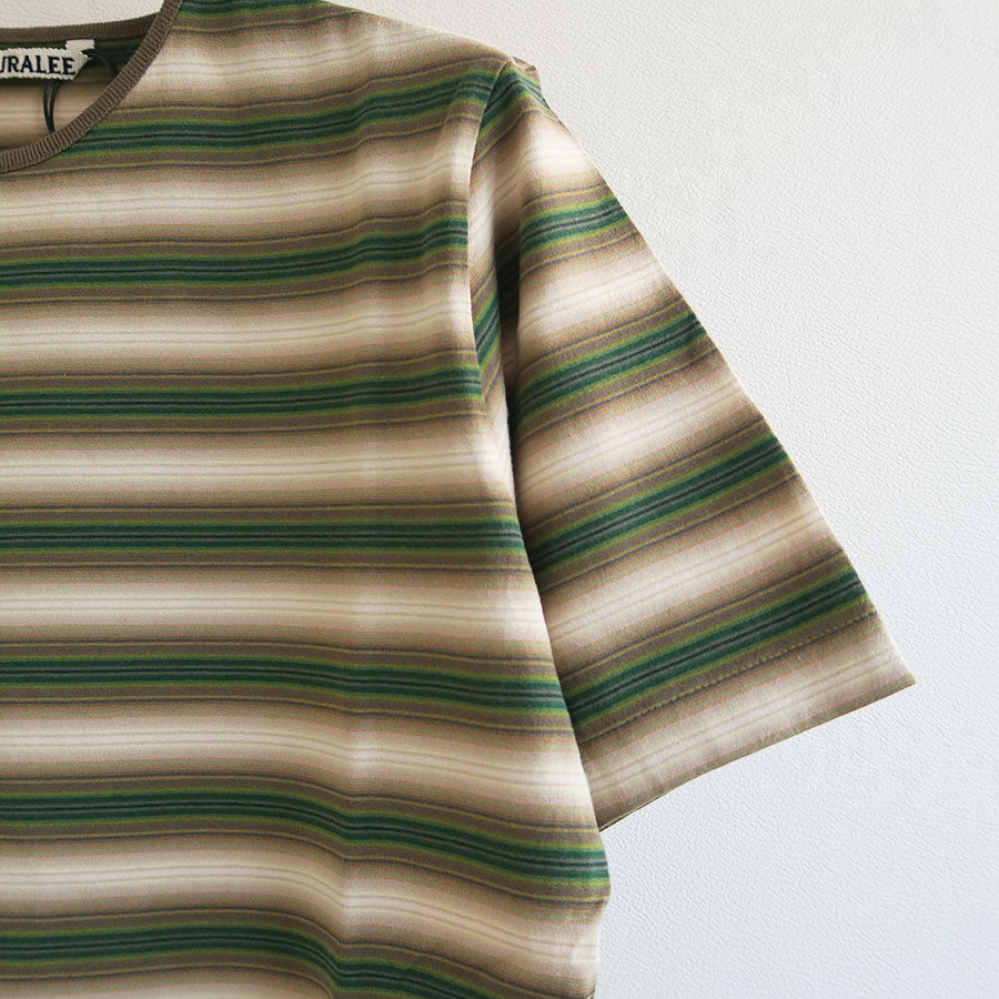【AURALEE/オーラリー】<br>GRADIENT STRIPE JERSEY TEE <br>A25AT04GJ