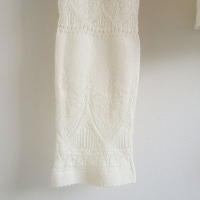 【FUMIKA UCHIDA/フミカウチダ】<br>SILK LACE KNITTING TIGHTS TOP <br>W-KT001