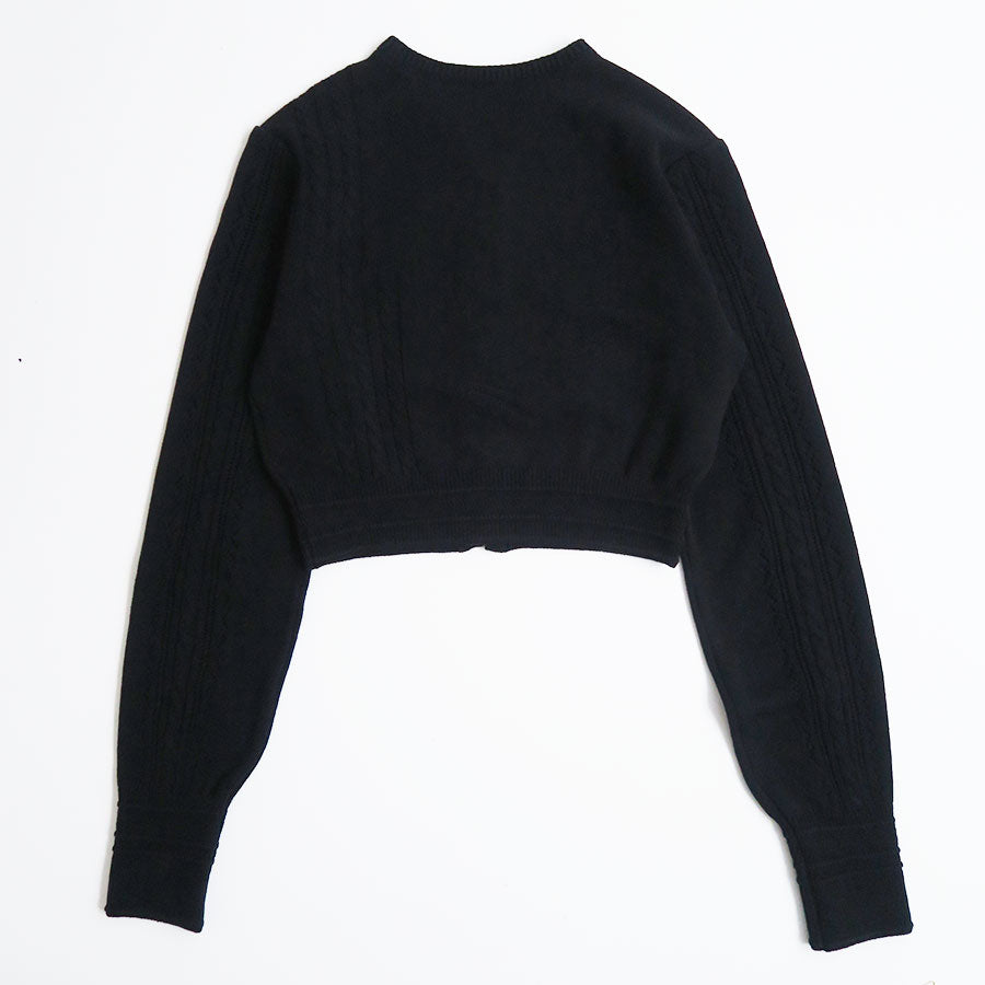 Mame Kurogouchi/マメ】3D Floral Motif Knit Cardigan MM26SS-KN062の