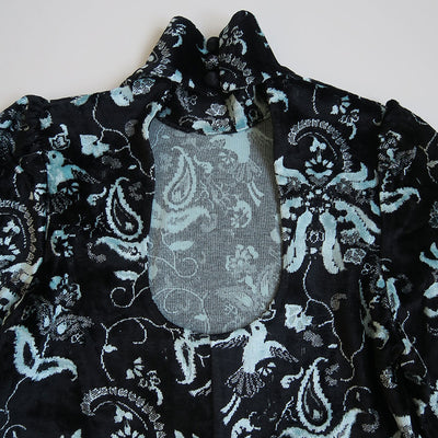 【Mame Kurogouchi/マメ】<br>Velour Jersey High Neck Dress <br>MM25FW-JS096