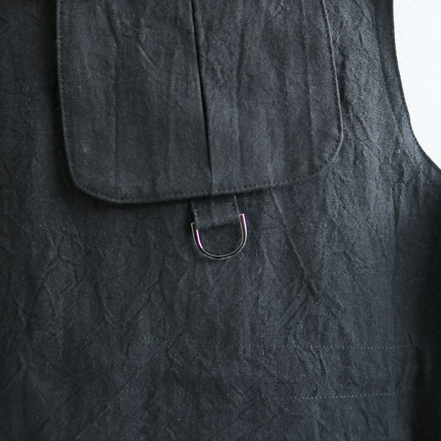 【BELPER/ベルパー】<br>WASHED LINEN VEST <br>2117-1424L