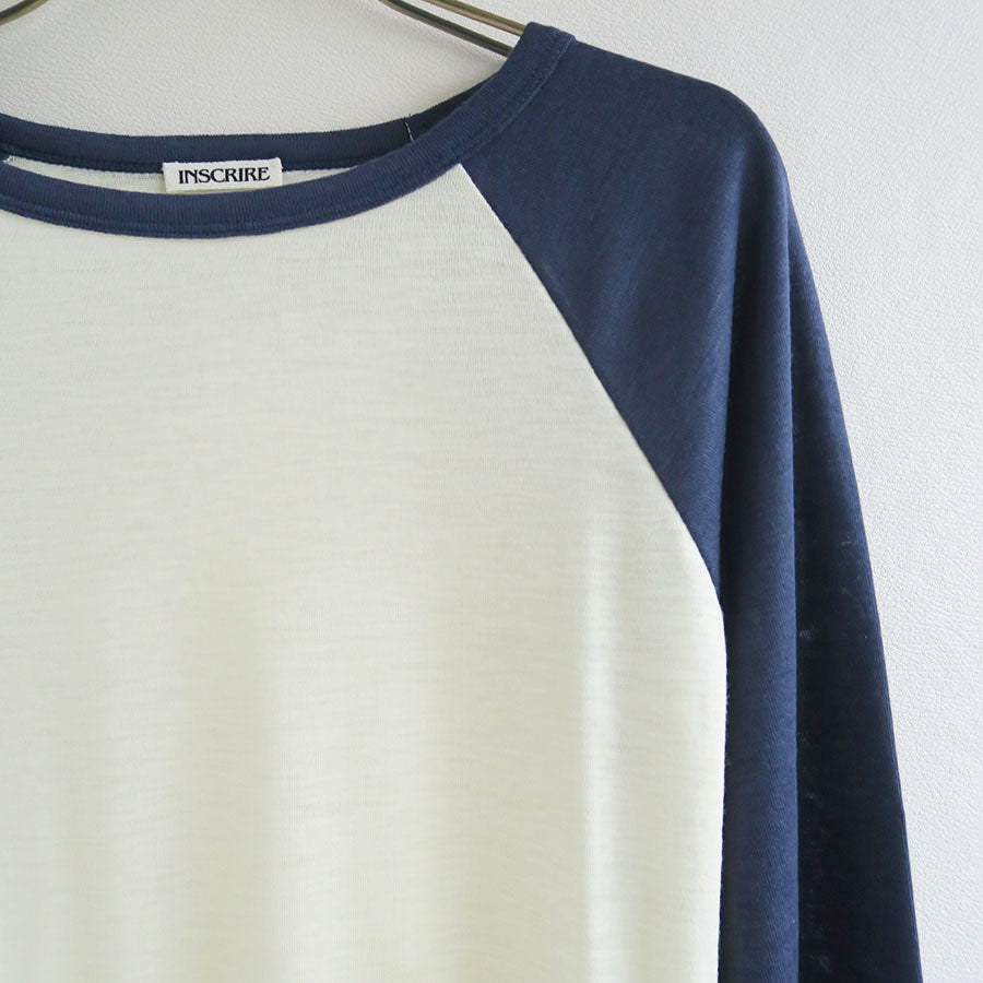 【INSCRIRE/アンスクリア】<br>Ragran T Shirt <br>I23AW-BC69
