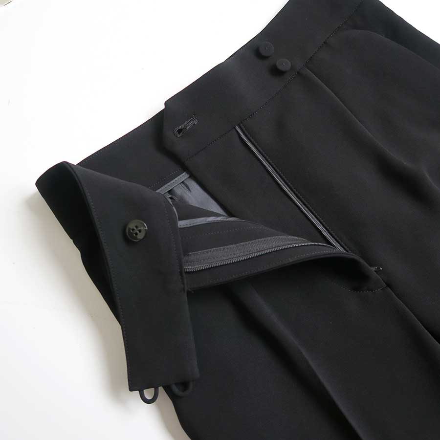 【Mame Kurogouchi/マメ】<br>Acetate Polyester High Waisted Center Creased Suit Trousers <br>MM25FW-PT115
