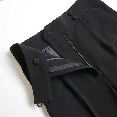 【Mame Kurogouchi/マメ】<br>Acetate Polyester High Waisted Center Creased Suit Trousers <br>MM25FW-PT115
