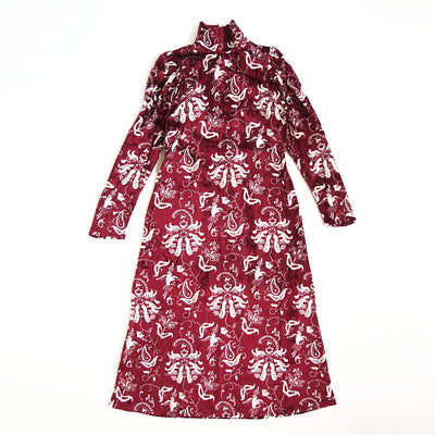【Mame Kurogouchi/マメ】<br>Velour Jersey High Neck Dress <br>MM25FW-JS096
