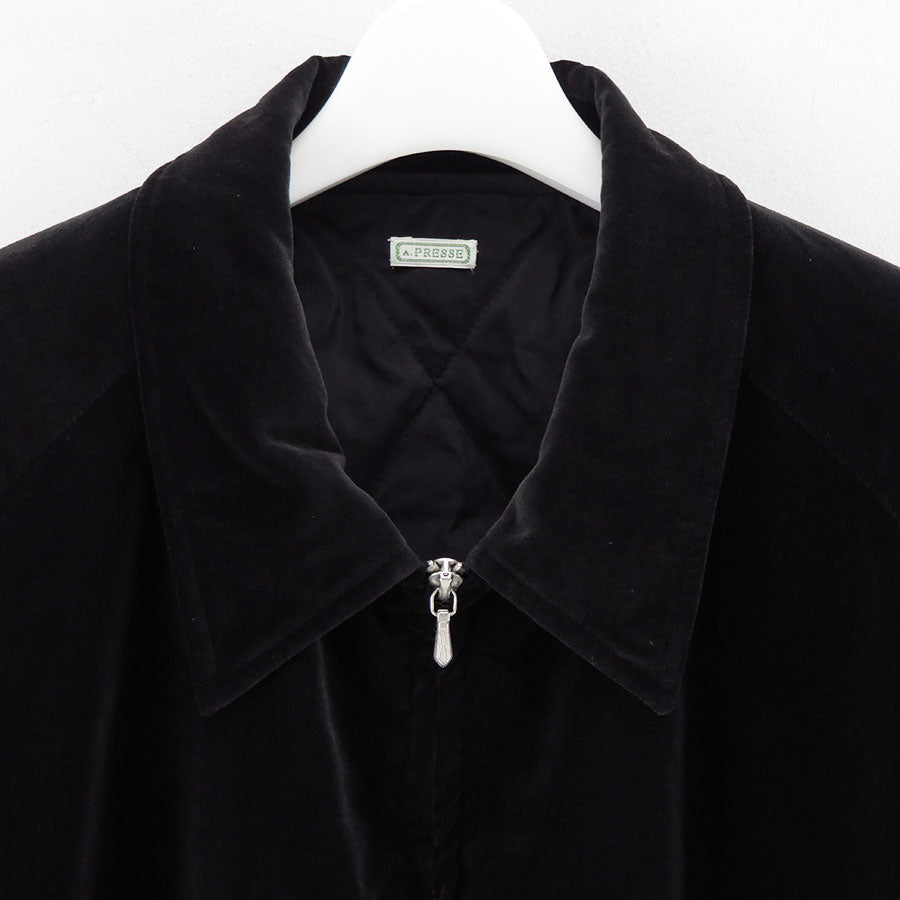 【A.PRESSE/アプレッセ】<br>Vintage Souvenir Velour Jacket <br>25AAP-01-22