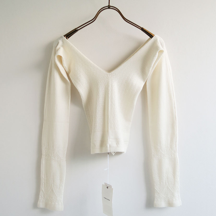 【FUMIKA UCHIDA/フミカウチダ】<br>SILK LACE KNITTING TIGHTS TOP <br>W-KT001
