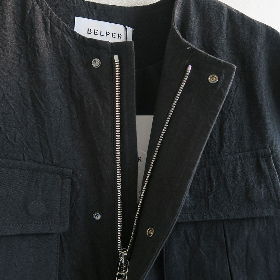 【BELPER/ベルパー】<br>WASHED LINEN VEST <br>2117-1424L