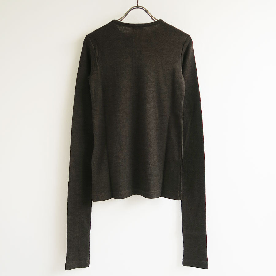 【INSCRIRE/アンスクリア】<br>Plating Rib Zip Up Tee <br>I25AW-CUT1