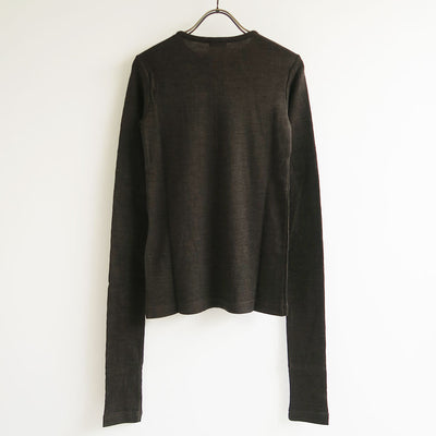 【INSCRIRE/アンスクリア】<br>Plating Rib Zip Up Tee <br>I25AW-CUT1