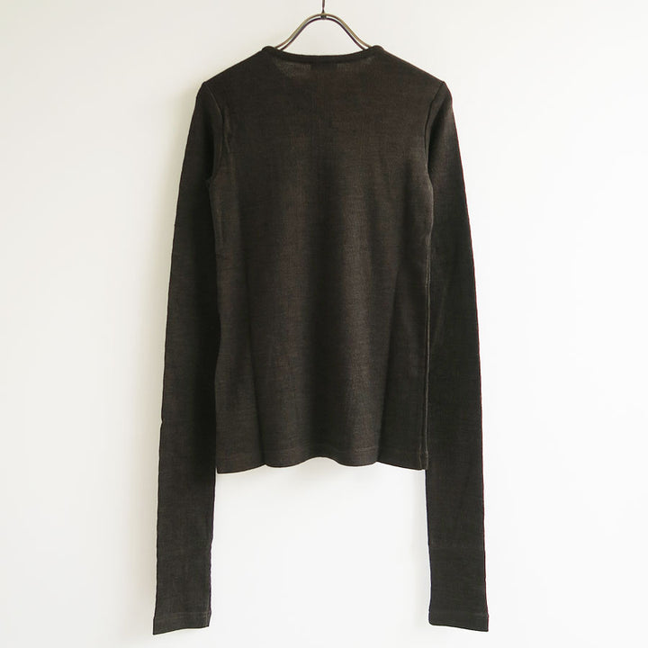INSCRIRE/アンスクリア】Plating Rib Zip Up Tee I25AW-CUT1の通販