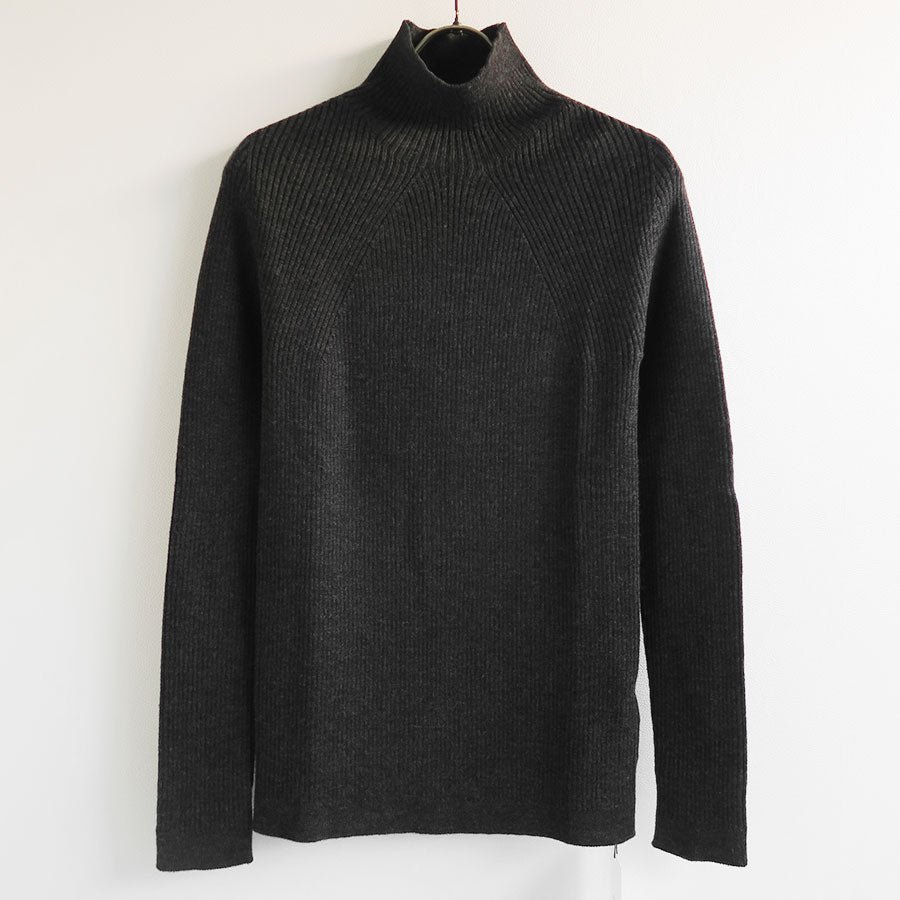 【BATONER/バトナー】<br>AGING WOOL RIBNATURE TURTLE NECK <br>BN-24FL-044