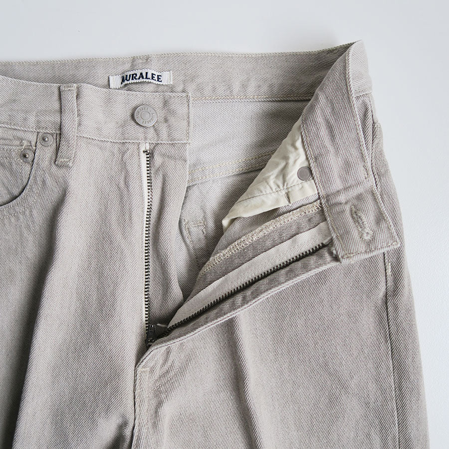 AURALEE/オーラリー】FADED HARD TWIST BROWN DENIM 5P PANTS