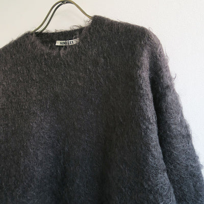 【10/3からポイント10%還元】<br>【AURALEE/オーラリー】<br>BRUSHED SUPER KID MOHAIR KNIT P/O <br>A25AP04KM