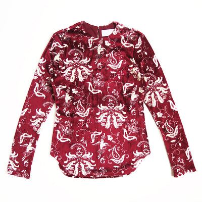 【Mame Kurogouchi/マメ】<br>Velour Jersey Top <br>MM25FW-JS097