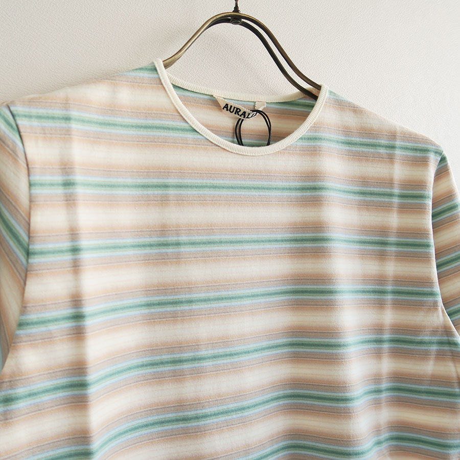 【AURALEE/オーラリー】<br>GRADIENT STRIPE JERSEY TEE <br>A25AT04GJ