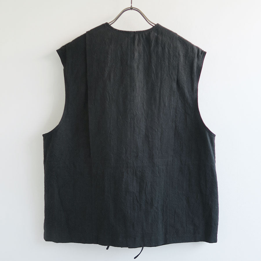 BELPER/ベルパー】WASHED LINEN VEST 2117-1424Lの通販 「ONENESS 