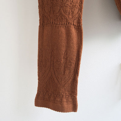【FUMIKA UCHIDA/フミカウチダ】<br>SILK LACE KNITTING TIGHTS TOP <br>W-KT001