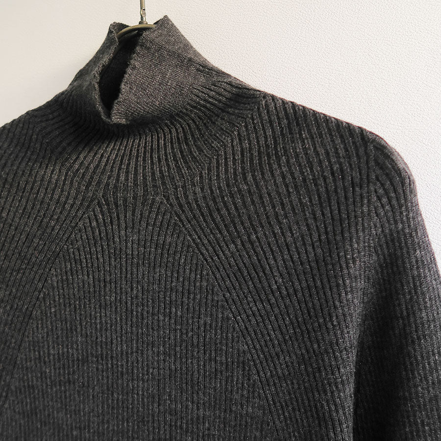 【BATONER/バトナー】<br>AGING WOOL RIBNATURE TURTLE NECK(GLITTER) <br>BN-24FL-045